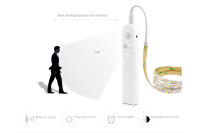 Tira De Luces LED Inalámbrica Con Sensor De Movimiento Impermeable 5V USB/Batería Para Iluminación De Escaleras Armario Cocina 1M 2M 3M Blanco Calido Y Frío - details 1