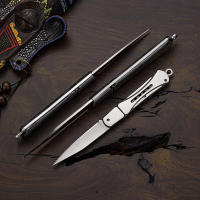 Cuchillo Plegable Multifuncional De Acero Inoxidable Resistente Y Portátil Para Exteriores Con Hoja Afilada Y Mango De Acero Inoxidable - details 3