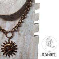 COLLAR MUJER ACERO DORADO SOL Joyería bohemia y étnica - details 2