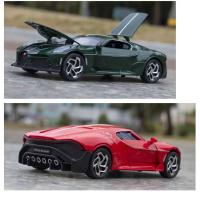Modelo De Coche Bugatti 1:24 Con Voz Y Luz Coche De Juguete De Metal De Simulación Alta Colección Regalo Para Niños A409 Rojo Verde Azul Negro - details 10
