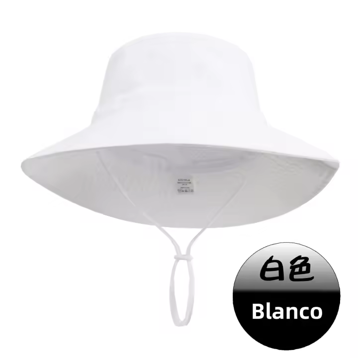 Sombrero De Verano Para Niños Y Niñas Con Gran Sombrilla Transpirable Y Suave Para Exterior UV Protección Para Pescar Y Playa - 1