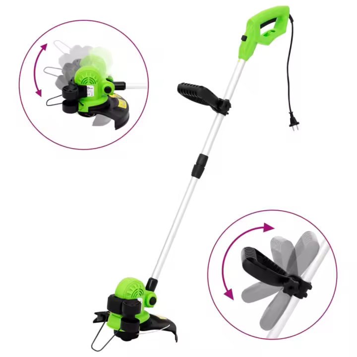 vidaXL Cortacésped telescópico eléctrico 29 cm 550 W - 1