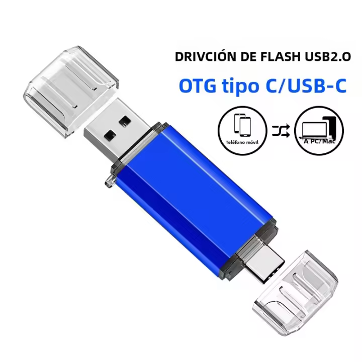OTG Multifuncional 2 En 1 USB Tipo-C Pendrive 128GB Cle USB Para Teléfono 8/16/32/64 GB Pen Drive Flash Disk De Marca Amzwn - 1