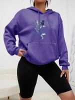 Sudadera De Mujer Con Capucha Estampada De Koi De Buena Suerte Estilo Casual Harajuku De Poliéster Suave Con Bolsillo Para Otoño Multicolor - details 15