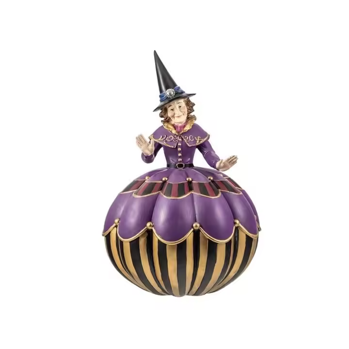 Bruja figura 39 cm. falda redonda 24 cm. imagen resina - 1
