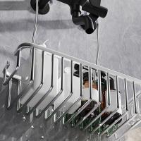 Estante de almacenamiento para baño, estante para Ducha, puesto para almacenamiento de gel de Ducha, cesta de almacenamiento, sin Perforaciones, 28*10*36 cm, Negro texturizado - details 2