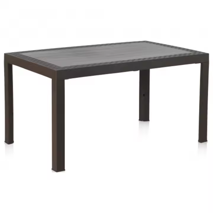 Shaf Mesa Resina Dream Wengue 140x85 Cm - Ideal para Jardín y Exteriores - 1