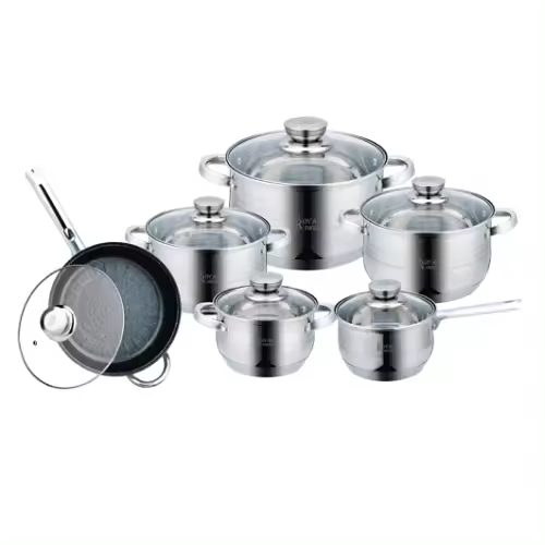 Batería de cocina de acero inoxidable de 12 piezas Royal Swiss Cocinar - 1