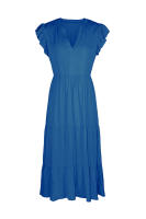 Vestido Largo Medio De Verano Para Mujer Con Manga Volante Y Cuello V Estilo Casual Suelto A-Line Sin Capucha Material Viscosa Y Poliéster - details 31