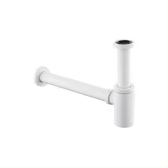 Sifón de lavabo Sifón de Diseño universal para lavabo y fregadero - Blanco - Con Apertura de funda-Sifón de Diseño-Sifón tubular Sifón de lavabo - 1