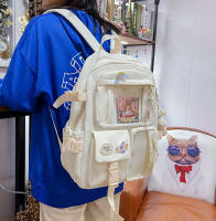 Mochila De Nylon Impermeable Para Mujer Con Múltiples Bolsillos Kawaii Para Estudiantes Con Capacidad Para Laptop Y Libros - details 13