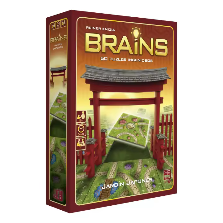 SD Games - BRAINS, EL JARDIN JAPONES - Juego de Lógica con 50 Puzzles - 1 Jugador - 8+ Años - 1