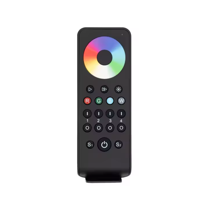 Ledkia Mando RF para Reguladores LED RGB / RGBW 4 Zonas M Negro - 1
