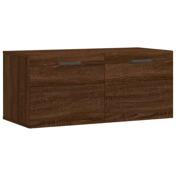 Armario de pared madera ingeniería marrón roble 80x36,5x35 cm - 1