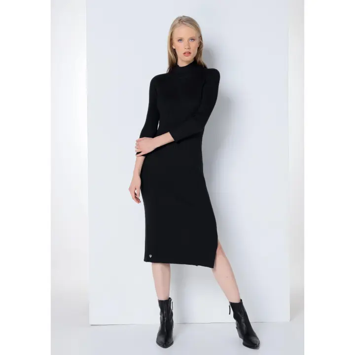 LOIS JEANS - Vestido de Punto Midi- Tallaje en Pulgadas - Elegante y Cómodo - 1