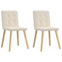 vidaXL Sillas de comedor 2 unidades en color Lino/Marrón oscuro/Negro y más | cómodas modernas ergonómicas para comedor cocina salón hogar - details 0