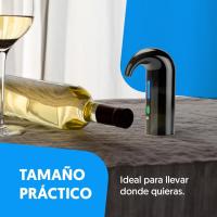 Decantador eléctrico, decantador portátil automático, recargable por USB, incluye tubo de silicona y cable de carga USB, filtro y botón de encendido/apagado, batería de 1500 mAh - details 10