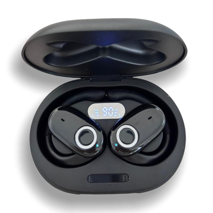Auriculares Inalámbricos Bluetooth 5.4 Cascos Colgante Deportivos de Conducción Aérea Cartucho con Pantalla LED Musicall