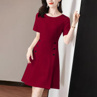 ZANZEA Vestido Elegante Para Mujer Oficina Estilo Coreano Vintage Manga Corta Cintura Ajustada Vestido Mini Verano A-Line Para Fiesta - details 2