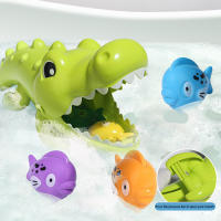 Juguete De Baño Para Niños Juego De Crocodilo Grande Comiendo Pequeños Peces Juguetes De Agua Para Jugar En Verano - details 4