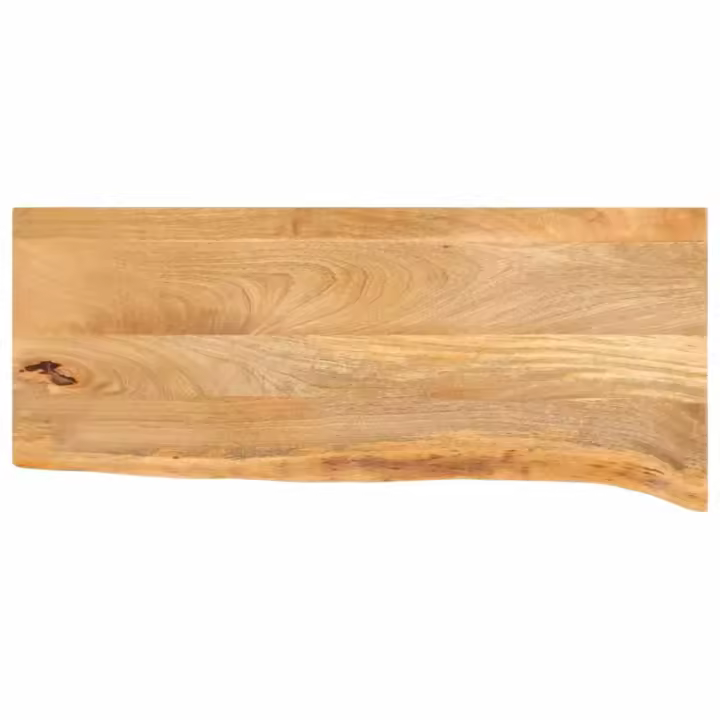 vidaXL Tablero de mesa borde natural madera maciza mango 90x30x3,8 cm - 1