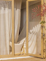 Cortinas De Tulle Bling Bling En Champán Para Sala De Estar Y Balcones Estilo Moderno Translúcidas Semi-Enmascaradas Personalizables - details 17