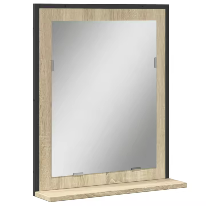 Espejo de baño con estante Madera Ingeniería Sonoma 50x12x60 cm - 1