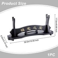 Estante De Madera Para Espada Estilo Samurai Mostrador Negro Con Características Chinas Para Katana Wakizashi Y Tanto - details 1