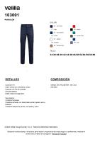 VELILLA 103001; Pantalón Multibolsillos, 2 laterales, 2 de plaston y 2 atrás. Unisex, para trabajar - details 0