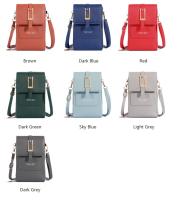 Bolso Bandolera De Cuero Sintético Moda Con Pantalla Táctil Y Pochete Exterior Para Mujer Estilo Inglés Vertical Con Slots Para Tarjetas - details 5