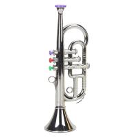 Trumpet 3 Tones Musical Wind Instruments For Children Toy Gold - JXLGV - details 1