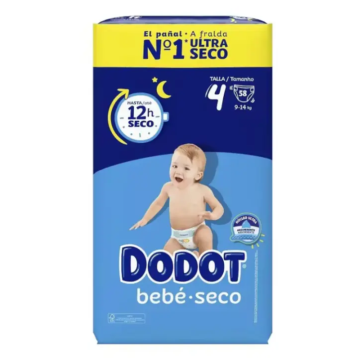 DODOT BEBE SECO TALLA 4 58 UNIDADES - 1