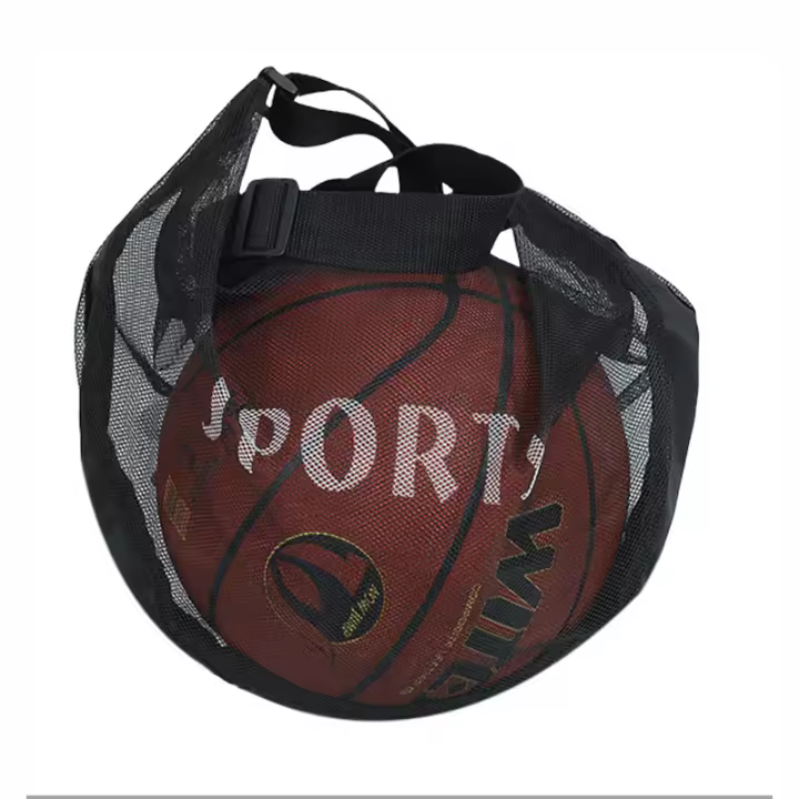 Bolsa De Hombro Ajustable Para Baloncesto En Malla Con Bolsillo Cremallera De Tela De Malla Monedero Para Deporte Unisex - 1
