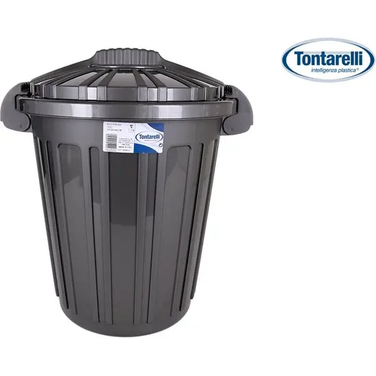 Cubo Basura Universal 23L Aurora Grafito - Capacidad 23 Litros - Marca Tontarelli - 1