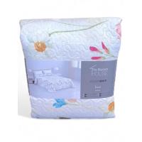 Colcha de Verano Reversible Ícaro Gris | Diseño Floral Multicolor | Microfibra Suave y Acolchada | Ligera, Fresca y Fácil de Lavar | Disponible para Cama 90, 105, 135 y 150 cm | Ideal para Dormitorio, Hoteles, Apartamentos y Verano - details 1