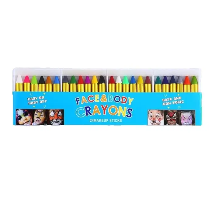 Lapices Crayones Pintura Facial 24 Colores para La Cara, 24 Crayones de Maquillaje para Niños, envio 24h, D-4236 ,Nuevo - 1