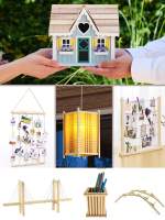 10Pcs Palos De Madera No Terminados Cuadrados Para Manualidades Decoración Del Hogar Accesorios De Artesanía DIY - details 4