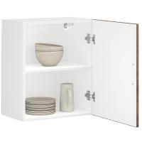 vidaXL Armarios pared para cocina 2 uds Porto madera ingeniería blanca en color Blanco/Roble Sonoma/Gris hormigón y más | almacenamiento funcional diseño moderno para baño dormitorio sala - details 5