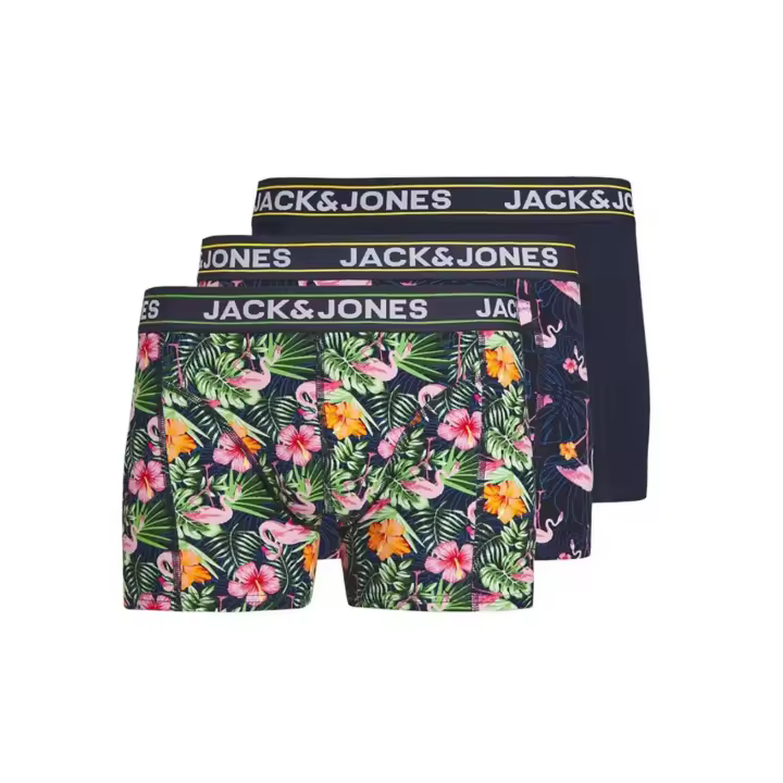 JACK&JONES 12255833 JACPINK FLAMINGO TRUNKS 3 PACK SN Hombre Boxer Slip Underwear estampados Pack 3 unidades 29127 - 1