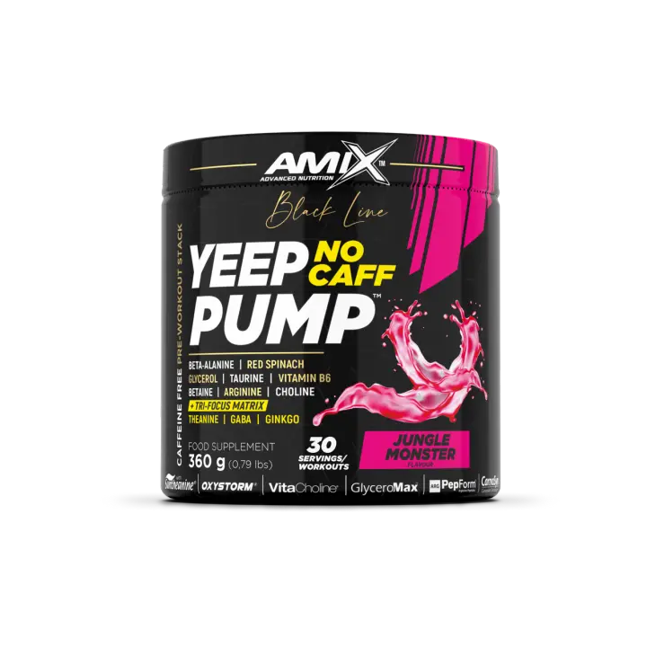 Yeep Pump No Caff 360g  Contiene beta-alanina CarnoSyn®, arginina, GABA y extracto de espinaca roja Oxystorm®  Amix Nutrition - 1