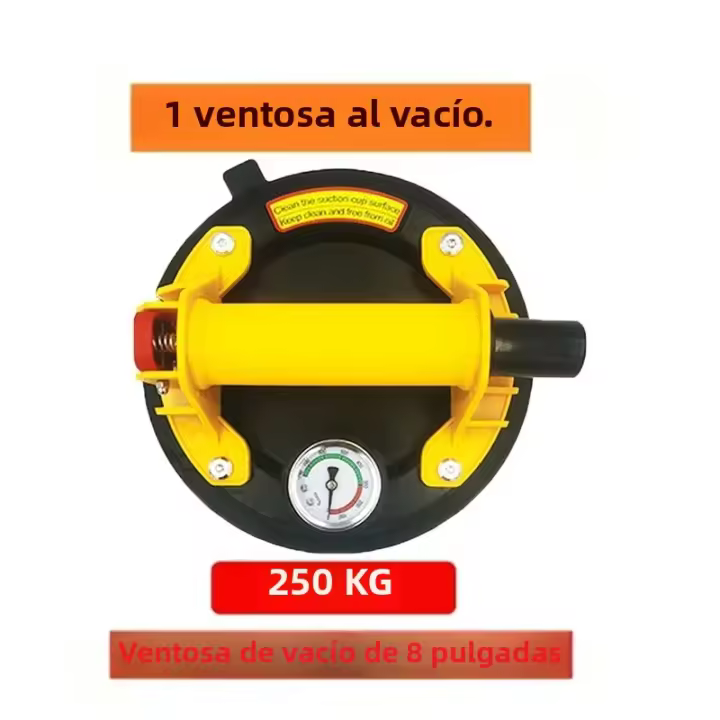 Copa De Succión De Vacío De 8 Pulgadas Para Levantamiento Manual De Granito Y Vidrio Capacidad De Carga De 250 Kg - 1