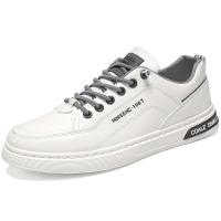 Zapatos Casuales Para Hombre Blancos Transpirables Moda Tenis Andar Conducir Patineta Plataforma Antideslizante Cuero Artificial - details 2
