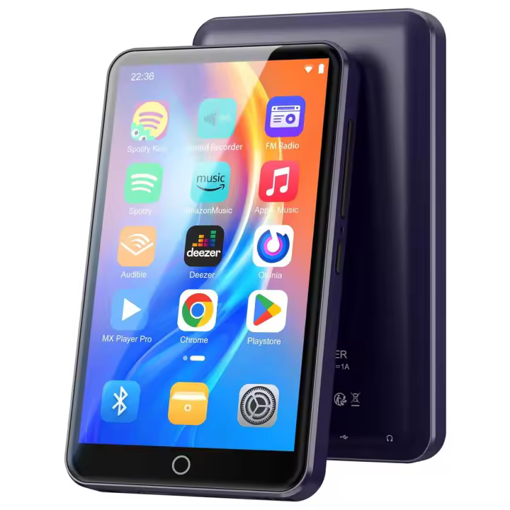 Reproductor MP3 Android 9.0 Con Bluetooth Y WiFi Pantalla De 4.0 Pulgadas Con Altavoces Radio FM Lectura De eBooks Capacidad Hasta 512GB 80GB (64GB+16GB) - 1