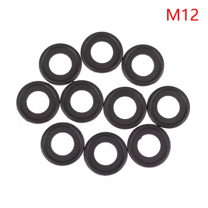 10Pcs Anillas De Goma Para Tornillo De Drenaje De Aceite Negro Reemplazo Para GM Opel Astra G H Vauxhall Saab - 1