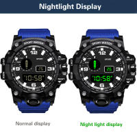 Reloj Deportivo Para Hombre YIKAZE LED Digital Multifuncional Militar Grande Impermeable Fitness Reloj Electrónico Con Pantalla Luminosa Resistente Al Choque - details 14