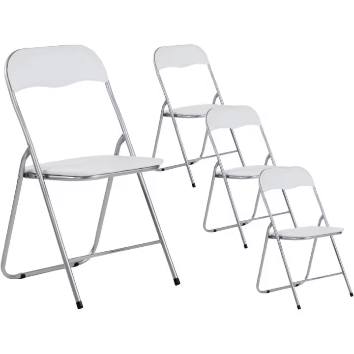 Pack 4 Sillas Plegables Acolchadas Basic 44x46x79cm - 1