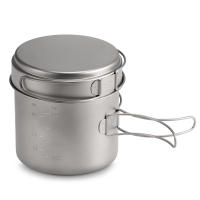 Juego De Cocina De Camping De Titanio 1100ML / 1600ML Con Manija Plegable Taza Y Olla Super Ligera Para Exterior - details 8