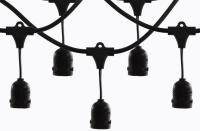 Sanda - Guirnaldas Luces Exterior 10 Metros - 10 Portalámparas Led E27 - Negro - Cable Impermeable - TIRA DE PORTALAMPARAS 10CASQUILLOS - Amplia Cobertura - details 0