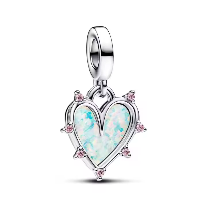 793434C01 - Charm Colgante Doble en plata de ley Amistad Opalescente 793434C01 PANDORA Raíz Novedades Joyas Pandora MUJER inicio Charm Pandora Mujer Pandora Original - 1