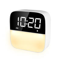 Reloj De Alarma Con Luz De Mesa Para Cama Luces Nocturnas Toque Lámpara De Escritorio Sonidos Naturales 3 Luzes Diminuibles Para Dormitorio - details 6